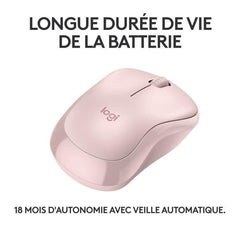 Logitech M240 Souris Bluetooth, Sans fil, Compacte, Portable, Suivi fluide - Rose LOGITECH