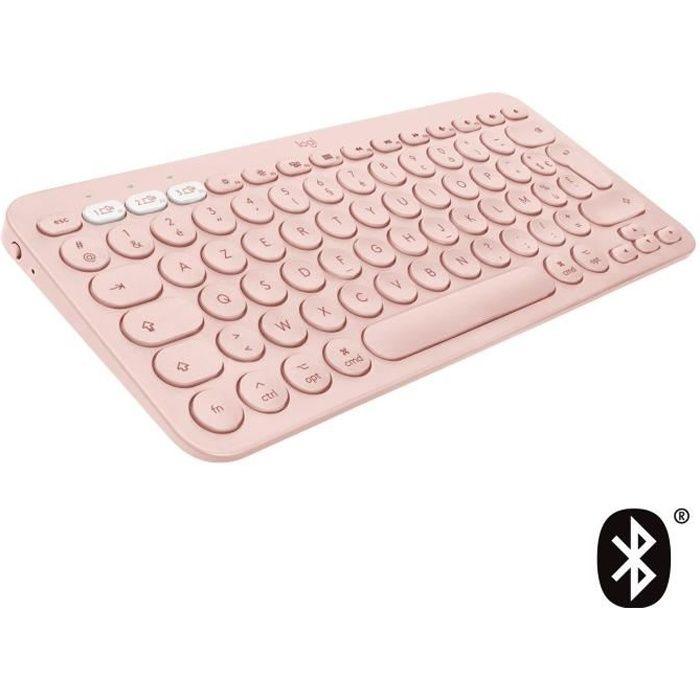 Clavier ordinateur - POUR MAC - Bluetooth - Logitech - K380 Multi-Device - ROSE LOGITECH