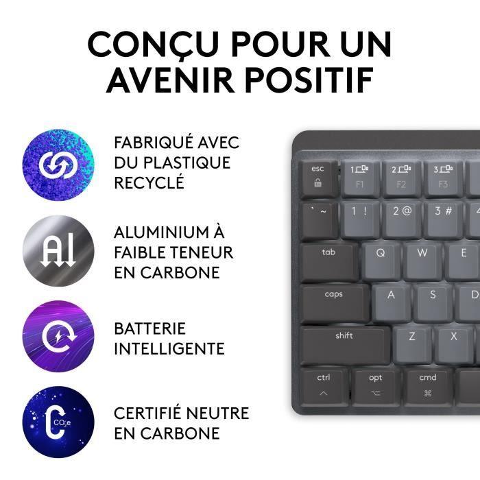 Logitech - Clavier sans fil pour Mac - MX Mechanical Mini - Gris Sidéral LOGITECH