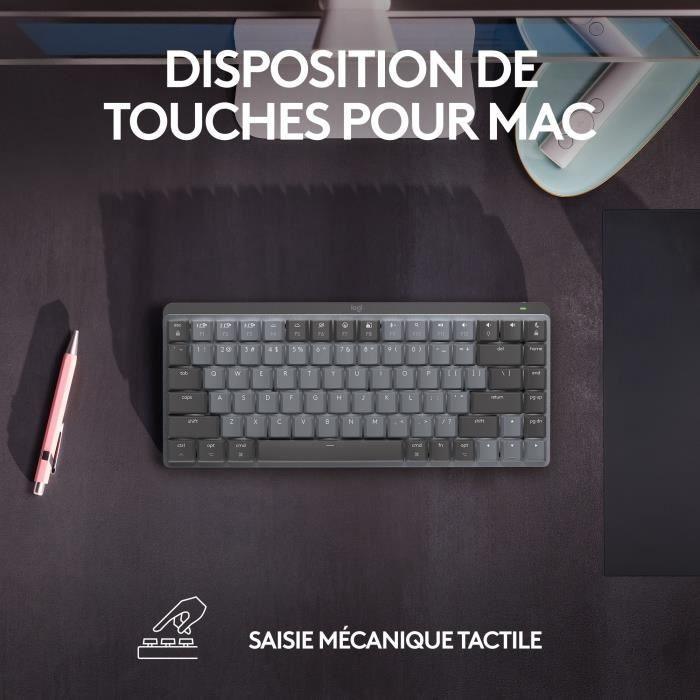 Logitech - Clavier sans fil pour Mac - MX Mechanical Mini - Gris Sidéral LOGITECH