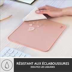 Tapis de souris durable - Logitech - Série Studio - Glissement facile - Rose LOGITECH