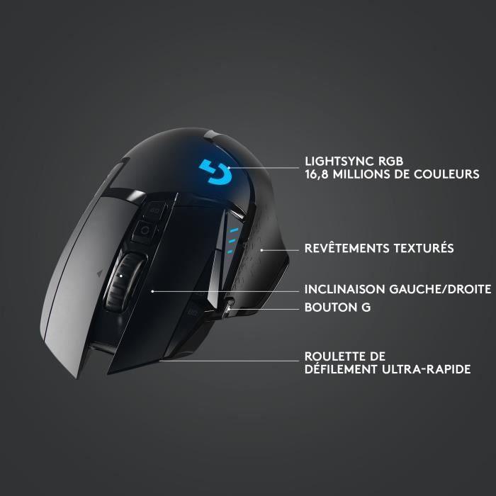 Souris gaming sans fil - LOGITECH G - G502 Lightspeed - Noir LOGITECH G