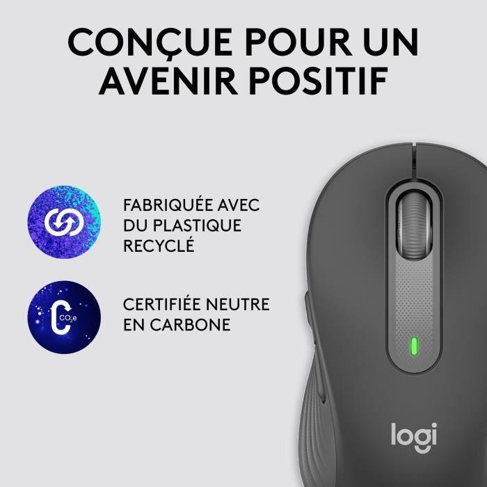 Souris Sans Fil Logitech Signature M650 L - Grande Taille Silencieuse, Bluetooth, Boutons Programmables - Graphite LOGITECH