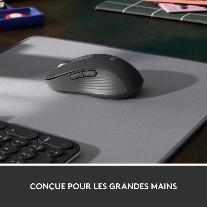 Souris Sans Fil Logitech Signature M650 L - Grande Taille Silencieuse, Bluetooth, Boutons Programmables - Graphite LOGITECH