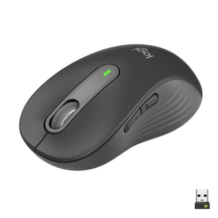 Souris Sans Fil Logitech Signature M650 L - Grande Taille Silencieuse, Bluetooth, Boutons Programmables - Graphite LOGITECH