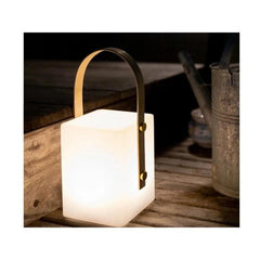 TIKY Lanterne sans fil poignée bambou - LED blanc chaud/multicolore dimmable - H27cm LUMISKY