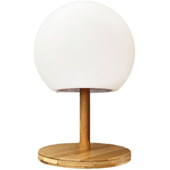 LUMISKY - Lampe de table - sans fil - pied en bambou extensible - H28cm - LED blanc chaud/blanc LUNY LUMISKY