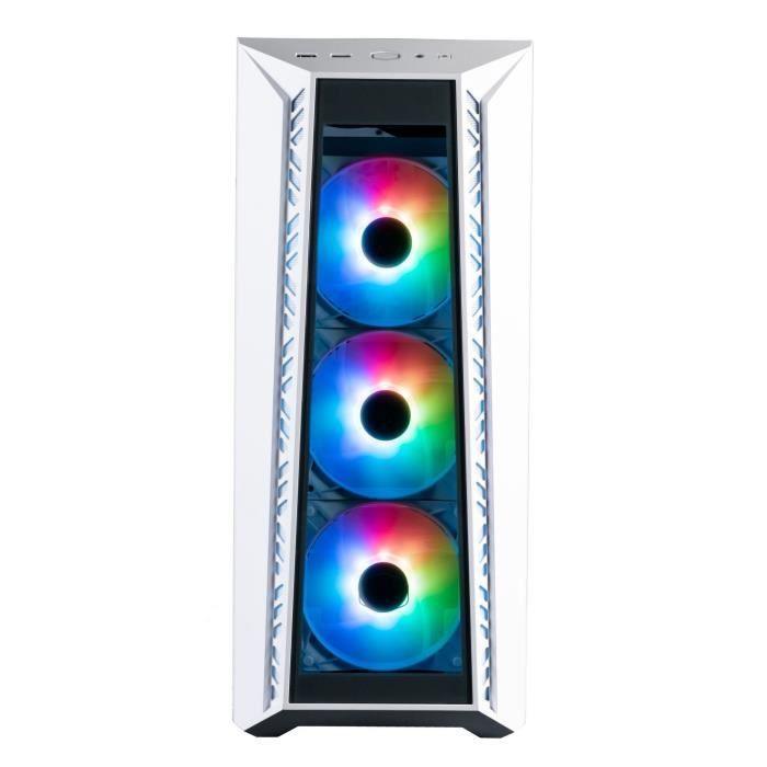 Boîtier Gaming - COOLER MASTER - MasterBox MB520 - Façade en verre - White ARGB - 3x120mm COOLER MASTER