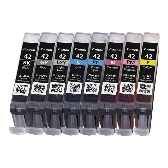 Cartouche d'encre CLI-42 8inks - CANON - Noir et couleur - Capacité standard - multipack 8 encres CANON