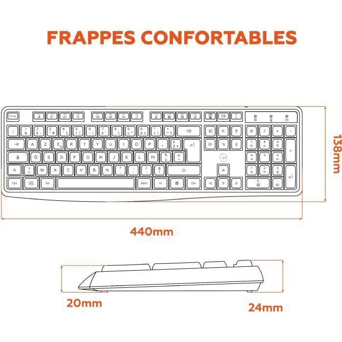 Clavier sans fil - MOBILITY LAB - Deluxe - AZERTY - Noir MOBILITY LAB