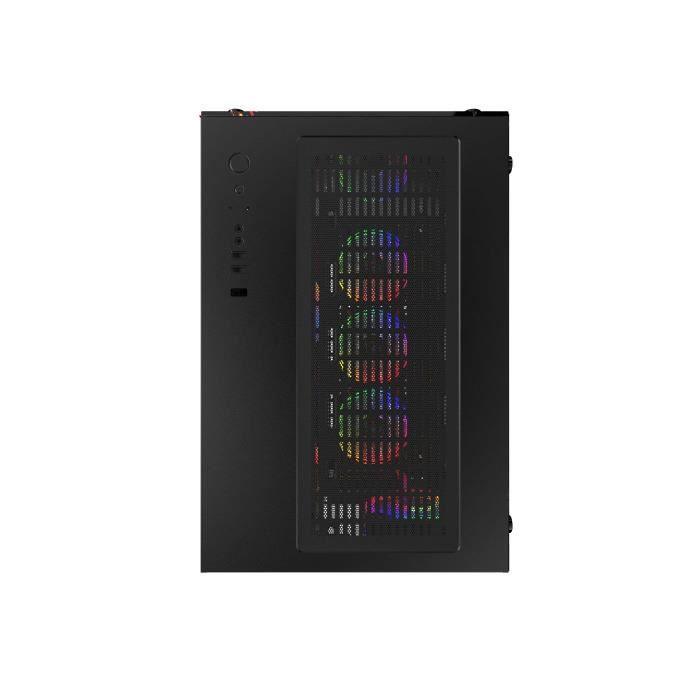 MRED - Boîtier PC Gamer ATX - Noir RGB Crystal Sea MRED