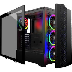 MRED - Boîtier PC Gamer ATX - Noir RGB Dream Eyes MRED