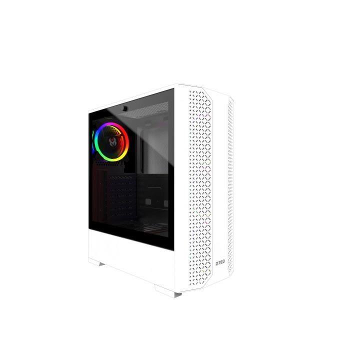 MRED - Boîtier PC Gamer ATX - Blanc RGB Dream Eyes MRED