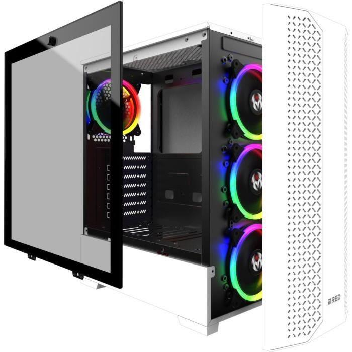 MRED - Boîtier PC Gamer ATX - Blanc RGB Dream Eyes MRED