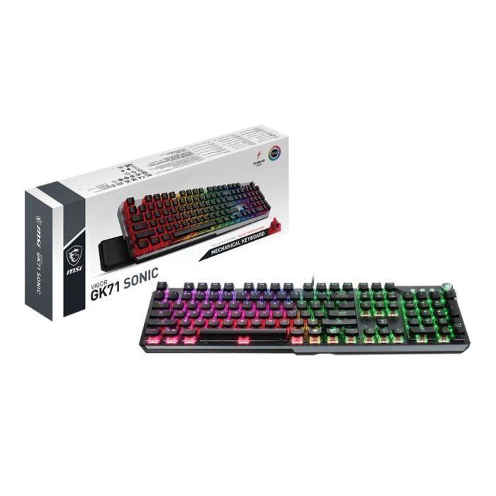 Clavier gamer mécanique - MSI - VIGOR GK71 SONIC RED MSI MICRO-STAR INTERNATIONAL