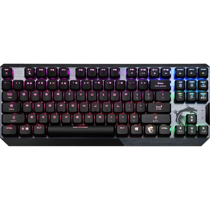 MSI - Clavier mécanique LED RGB - VIGOR GK50 LOW PROFILE TKL FR MSI