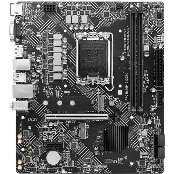 MSI - PRO H610M-G DDR4 - Carte Mere - Socket LGA 1700 - Chipset Intel H610 MSI