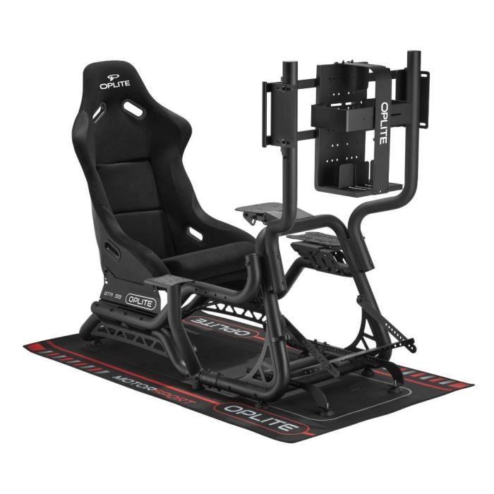 Tapis de sol pour Cockpit de simulation Racing OPLITE ULTIMATE GT Noir/Rouge OPLITE
