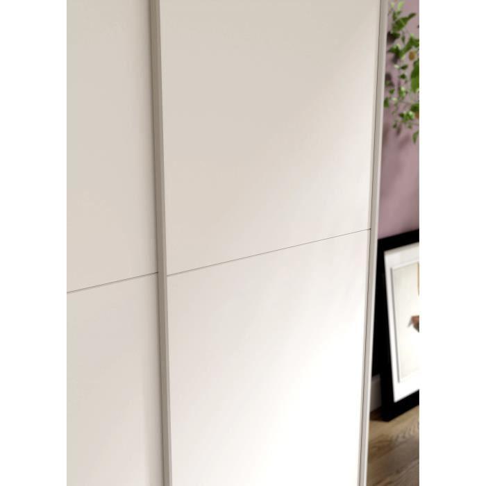 Armoire 2 portes coulissantes - Blanc mat - L 120 x P 61,2 x H 190,5 cm - OZZULA AUCUNE