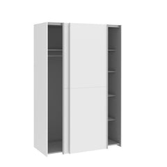 Armoire 2 portes coulissantes - Blanc mat - L 120 x P 61,2 x H 190,5 cm - OZZULA AUCUNE