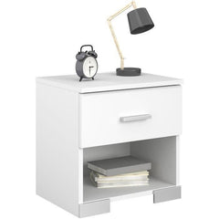 Chambre complete enfant 3 pieces ZODIAC - Lit + chevet + bureau - Décor blanc - PARISOT PARISOT