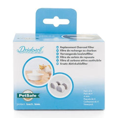 PetSafe - Filtre au Charbon de Rechange pour Fontaine a eau Drinkwell en Céramique Avalon, Pagoda et StreamSide, Naturel, Pack de 4 DRINKWELL