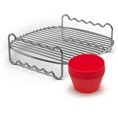 Set d'accessoires de cuisson, Grille double niveau, moules a muffin pour Philips AirFryer - PHILIPS - HD9904/01 PHILIPS