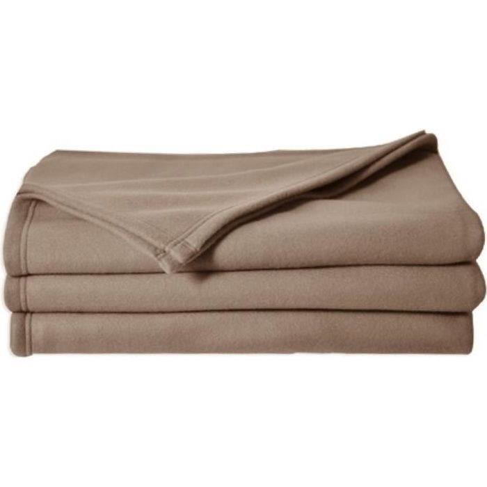 POLECO couverture polaire TAUPE 220 TOISON D'OR