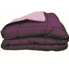 Couette Microfibre 400g/m² CALGARY Prune & Parme 240x260cm TOISON D'OR