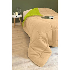 Couette Microfibre 400g/m² CALGARY Anis & Nude 140x200cm TOISON D'OR