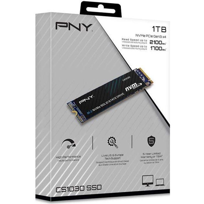 PNY TECHNOLIGIES CS1030 Disque dur SSD - 1TB - PCIE - M2 - NVMe PNY