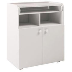 POLINI KIDS AMELI Commode a langer POLSKA 2 portes avec plan rabattable blanc POLINI KIDS