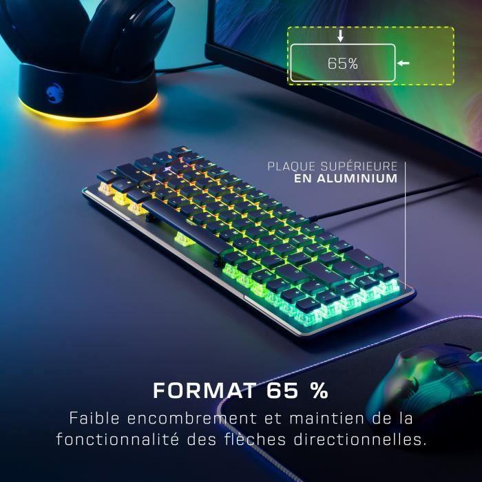 Clavier filaire - Optique et mécanique - ROCCAT - Vulcan II Mini - AZERTY - Rétro-éclairage - Noir ROCCAT