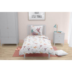 Parure de couette ROUPILLON Paradise - 2 Pcs - 140 x 200 - 100% Coton - Rose ROUPILLON