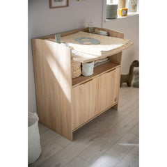 Chambre bébé duo AZUR - Lit 120x60 + Commode a langer 3 tiroirs chene doré - SAUTHON SAUTHON