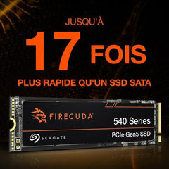 Disque SSD interne - SEAGATE - Firecuda 540 1to - M.2 2280 Pcle 5e génération (ZP1000GM3A004) SEAGATE