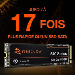 Disque SSD interne - SEAGATE - Firecuda 540 2to - M.2 2280 Pcle 5e génération (ZP2000GM3A004) SEAGATE