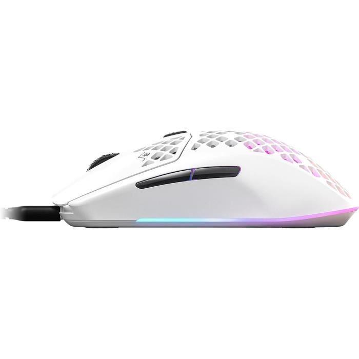 Souris gamer filaire ultra légere - STEELSERIES - AEROX 3 (2022) EDITION SNOW - Blanc STEELSERIES