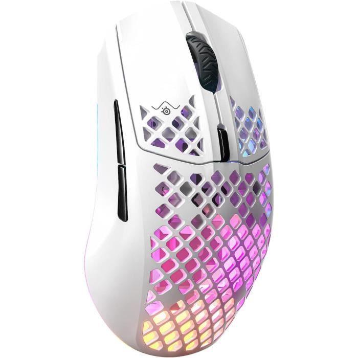 Souris gamer filaire ultra légere - STEELSERIES - AEROX 3 WIRELESS (2022) EDITION SNOW - Blanc STEELSERIES