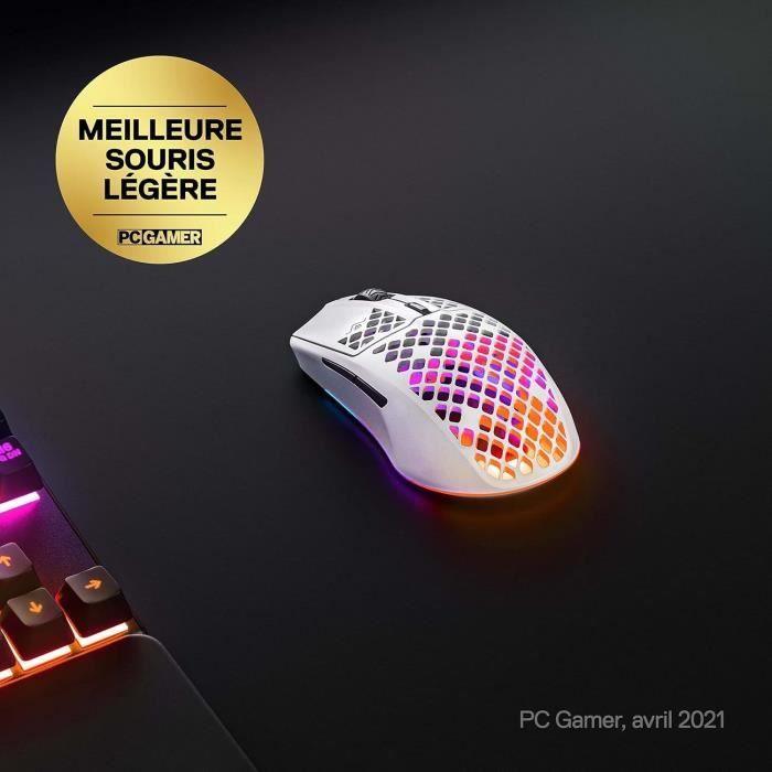 Souris gamer filaire ultra légere - STEELSERIES - AEROX 3 WIRELESS (2022) EDITION SNOW - Blanc STEELSERIES