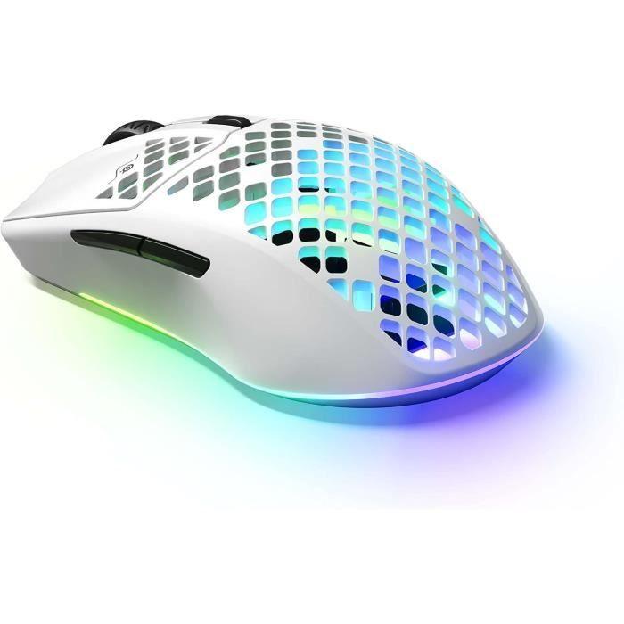 Souris gamer filaire ultra légere - STEELSERIES - AEROX 3 WIRELESS (2022) EDITION SNOW - Blanc STEELSERIES