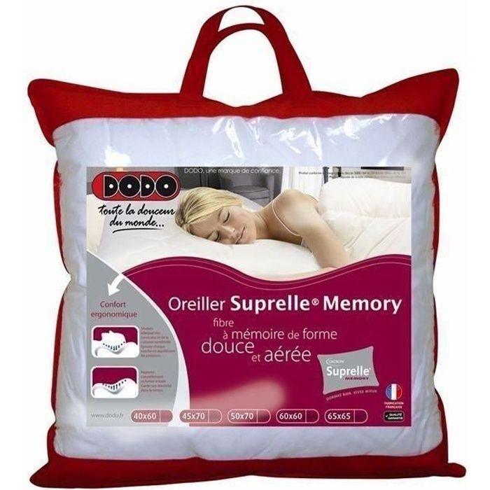 DODO Oreiller a mémoire de forme SUPRELLE MEMORY 65x65cm DODO