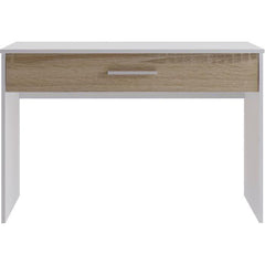 Bureau Grand  Tiroir - Décor blanc et chene -  L 110 x P 56 x H 81,5 cm AUCUNE