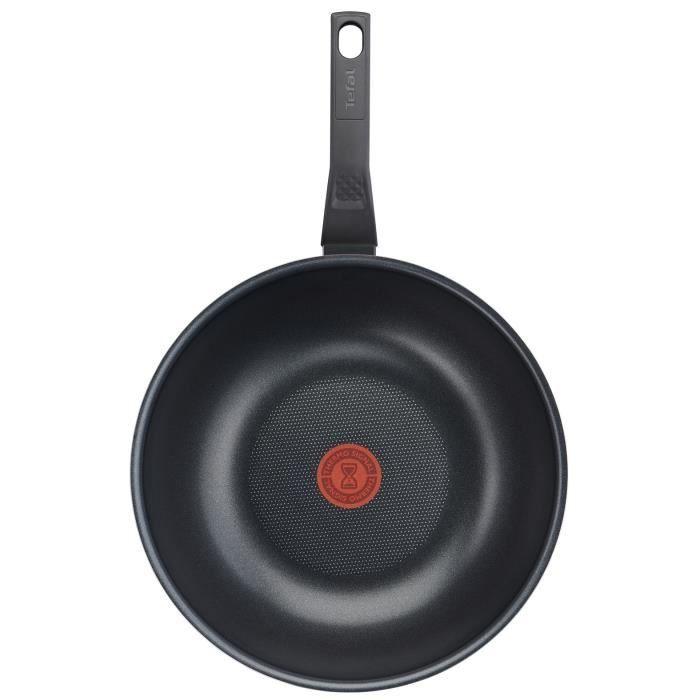 TEFAL Easy Cook & Clean Wok 28 cm, Non induction, Revetement antiadhésif, Fabriqué en France B5541902 TEFAL