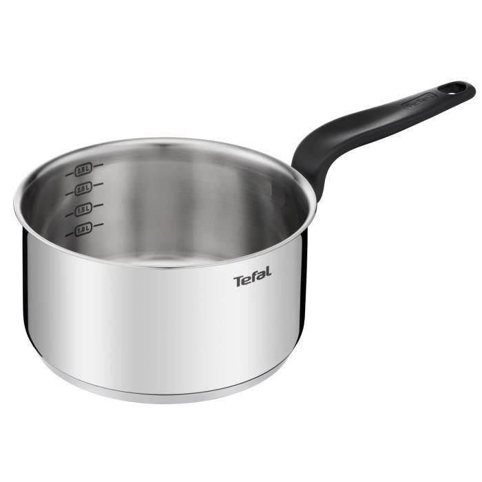 Tefal Primary Casserole 20 cm + couvercle verre, 3 L, Induction, Acier inoxydable haute qualité, Garantie 10 ans E3082404 SEB