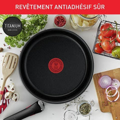 TEFAL INGENIO Easy Cook & Clean Lot 10 pieces, Poele, Casserole, Non induction, Revetement antiadhésif, Fabriqué en France L1529402 TEFAL