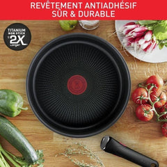 TEFAL INGENIO Daily Chef Batterie de cuisine 10 p, Induction, Revetement antiadhésif, Poeles casseroles, Fabriqué en France L3989402 TEFAL