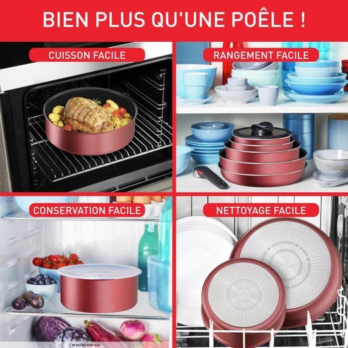 TEFAL INGENIO Daily Chef Batterie de cuisine 10 p, Induction, Revetement antiadhésif, Poeles casseroles, Fabriqué en France L3989402 TEFAL