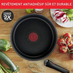 TEFAL INGENIO Batterie de cuisine 13 pcs, Induction, Acier inoxydable, Revetement antiadhésif durable, Emotion On L897DS04 TEFAL