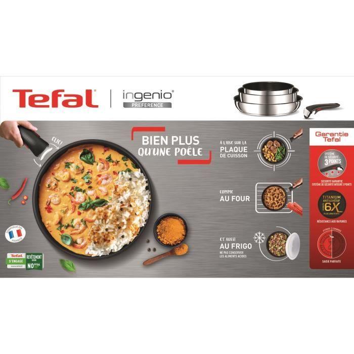 TEFAL L9730602 INGENIO Poele 28 cm, revetement antiadhésif, poignée vendue séparément, tous feux dont induction, fabriqué en France TEFAL